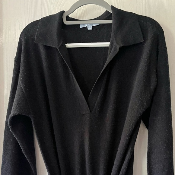 ANTONIO MELANI Esther 100% Cashmere Black Long-Sleeve Drawstring-Waist Jumpsuit - Picture 4 of 10